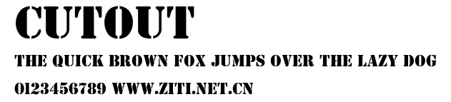 CutOut.ttf字體轉換器圖片