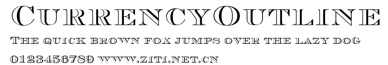 CurrencyOutline.ttf字體轉換器圖片