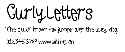 CurlyLetters.ttf字體轉換器圖片