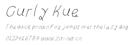 Curly Kue.otf字體轉換器圖片