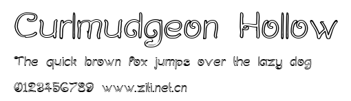 Curlmudgeon Hollow.ttf字體轉換器圖片