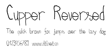 Cupper Reversed.ttf字體轉換器圖片