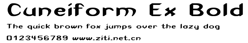 Cuneiform Ex Bold.ttf字體轉換器圖片