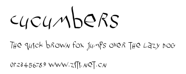 Cucumbers.ttf字體轉換器圖片