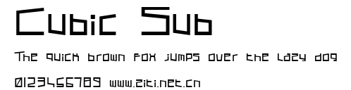 Cubic Sub.ttf字體轉換器圖片