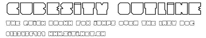 Cubesity outline.ttf