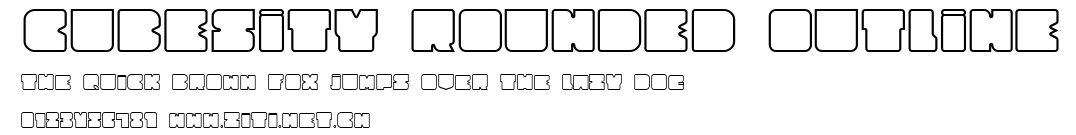 Cubesity Rounded Outline.ttf字體轉換器圖片
