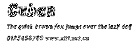 Cuban.ttf字體轉換器圖片