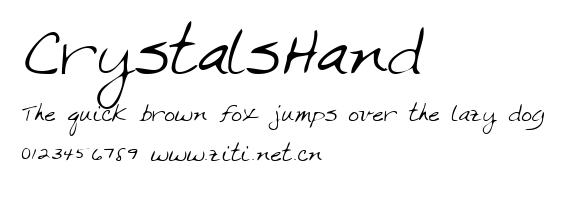 CrystalsHand.ttf字體轉換器圖片