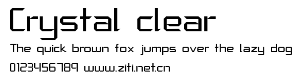Crystal clear.ttf字體轉換器圖片
