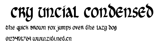 Cry Uncial Condensed.ttf字體轉換器圖片