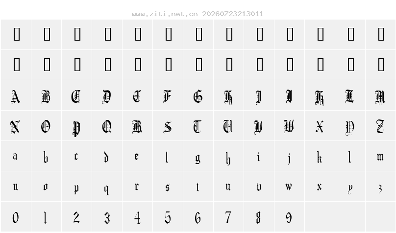 字符映射圖
