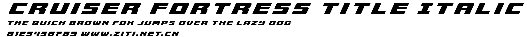 Cruiser Fortress Title Italic.ttf字體轉換器圖片