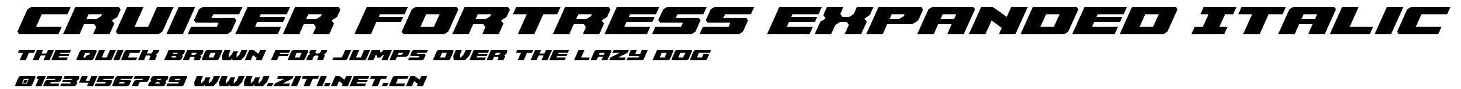 Cruiser Fortress Expanded Italic.ttf字體轉換器圖片