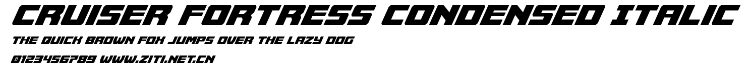 Cruiser Fortress Condensed Italic.ttf字體轉換器圖片