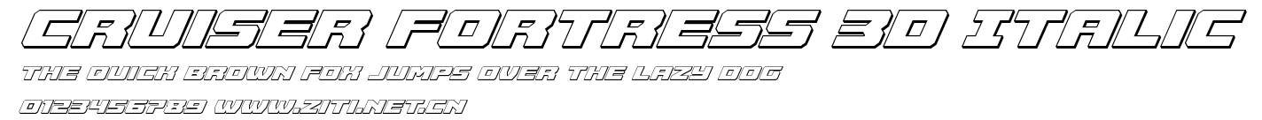 Cruiser Fortress 3D Italic.ttf