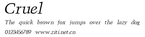 Cruel.ttf字體轉換器圖片