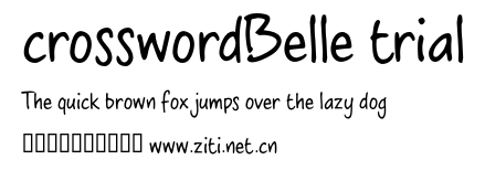 crosswordBelle trial.otf字體轉換器圖片
