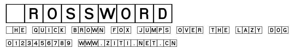 Crossword.ttf字體轉換器圖片