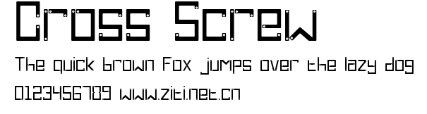 Cross Screw.ttf字體轉換器圖片
