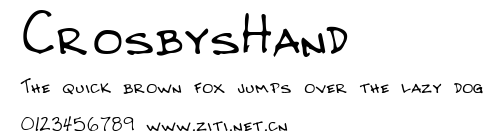 CrosbysHand.ttf字體轉換器圖片