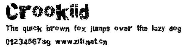 Crookiid.ttf字體轉換器圖片