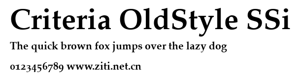 Criteria OldStyle SSi.ttf字體轉換器圖片