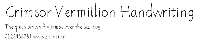 CrimsonVermillion Handwriting.ttf字體轉換器圖片