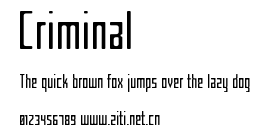 Criminal.ttf字體轉換器圖片