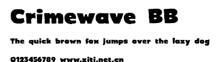 Crimewave BB.ttf字體轉換器圖片