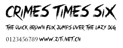 Crimes Times Six.ttf字體轉換器圖片