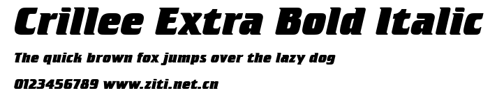 Crillee Extra Bold Italic.ttf字體轉換器圖片