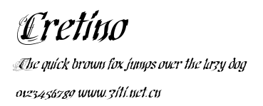Cretino.ttf字體轉換器圖片