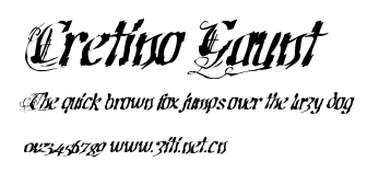 Cretino Gaunt.ttf字體轉換器圖片