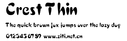 Crest Thin.ttf字體轉換器圖片
