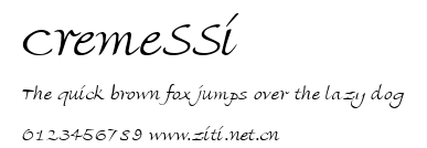 CremeSSi.ttf字體轉換器圖片