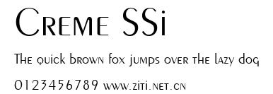Creme SSi.ttf字體轉換器圖片
