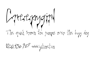 Creepygirl.ttf字體轉換器圖片