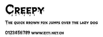 Creepy.ttf字體轉換器圖片