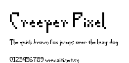 Creeper Pixel.ttf字體轉換器圖片