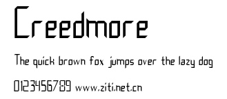 Creedmore.ttf字體轉換器圖片