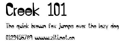 Creek 101.ttf字體轉換器圖片