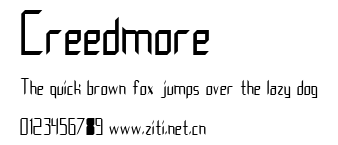 Creedmore.ttf字體轉換器圖片