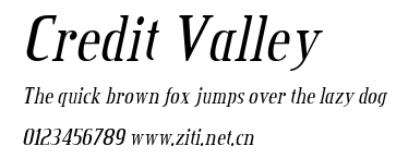 Credit Valley.ttf字體轉換器圖片