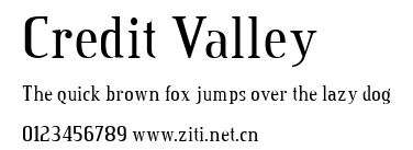 Credit Valley.ttf字體轉換器圖片