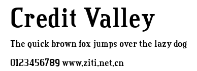 Credit Valley.ttf字體轉換器圖片