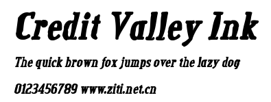 Credit Valley Ink.ttf字體轉換器圖片