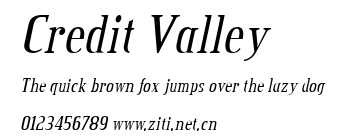 Credit Valley.ttf字體轉換器圖片