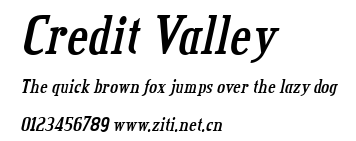 Credit Valley.ttf字體轉換器圖片