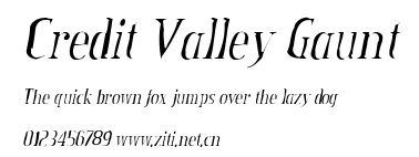 Credit Valley Gaunt.ttf字體轉換器圖片